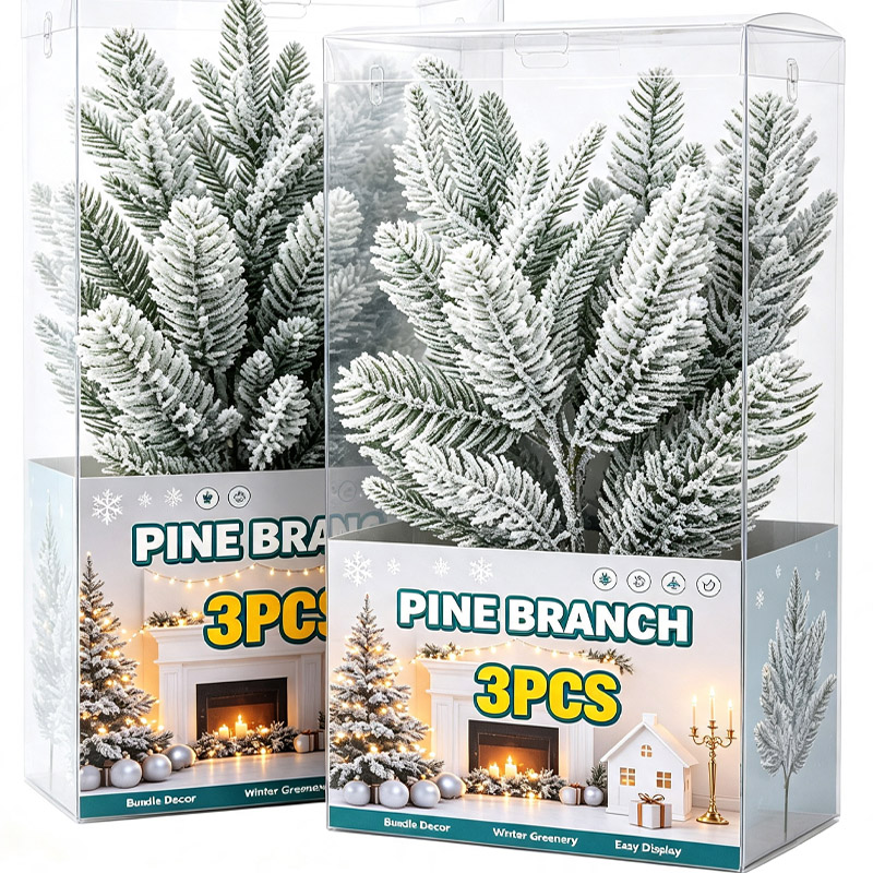 Christmas Tree Artificial - Artificial Christmas Pine Branches Snow Pines