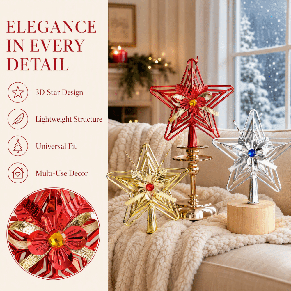 Festive Star Plastic Star Topp - Star Tree Topper recension och pris