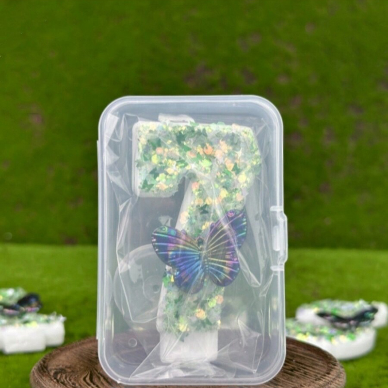 1Pc Green Sequins Number 0-9 B - Holiday Candle Set recension och pris