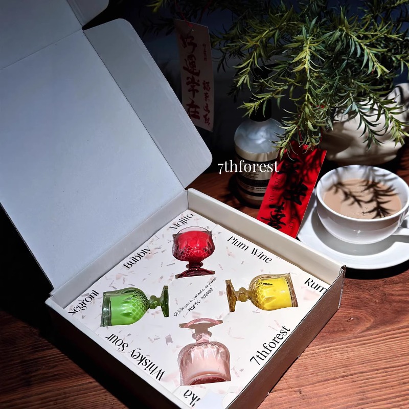 Scented Candle Gift Set Wine G - Holiday Candle Set recension och pris